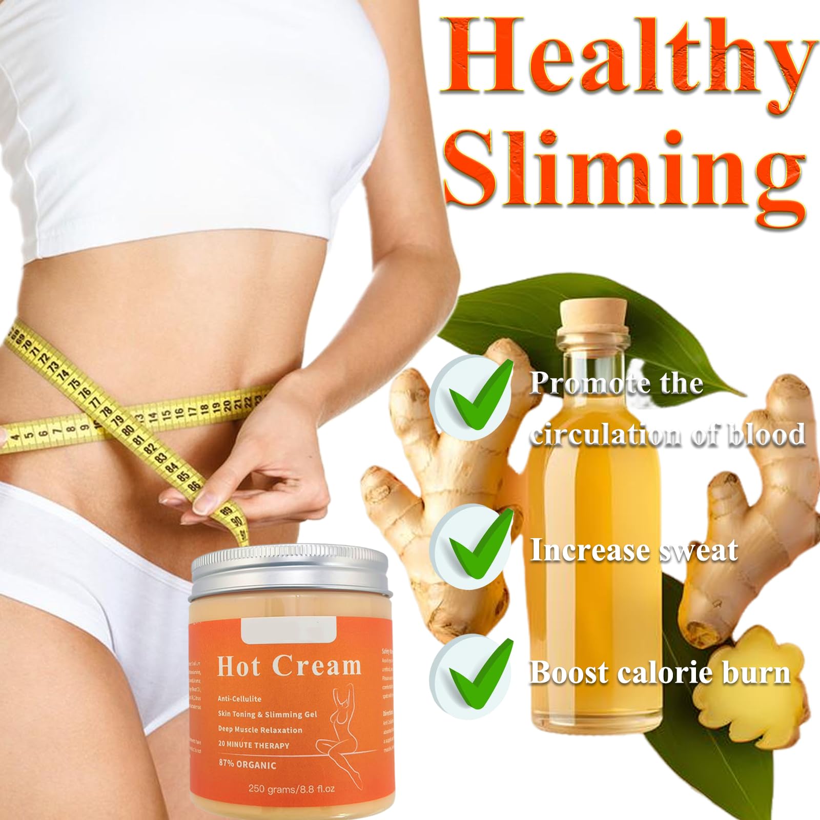 Amazon.com : Elitzia Organic Anti‑Cellulite Hot Cream Belly Fat